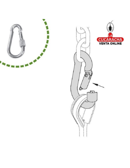 amig-Mosquetón bombero Mod. 30150 Galvanizado.