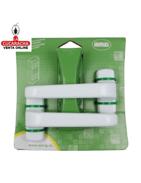 amig-Juego Manilla puerta Aluminio Modelo Epsilon Blanco-Negro.