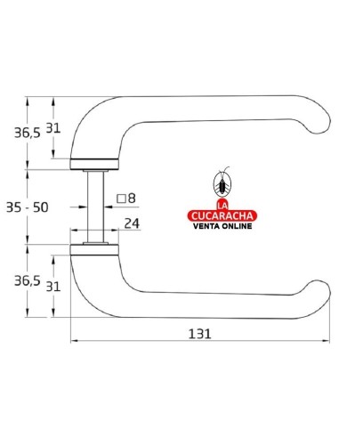 amig-JUEGO Manilla puerta Aluminio...