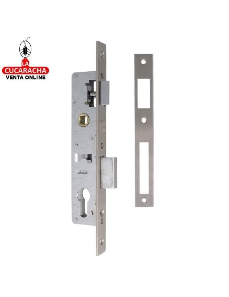 amig-Cerradura Embutir Modelo 725GR Acero Cromado Mate.