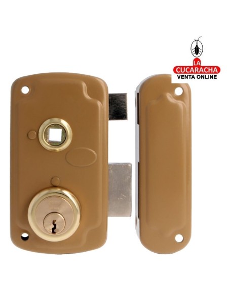 amig-Cerradura sobreponer puertas madera Modelo 75UN Esmaltado Oro.