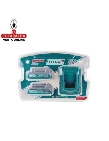 Pack 2 Baterias 20V-2AH + Cargador Rapido Modelo TFBCPK1222E.