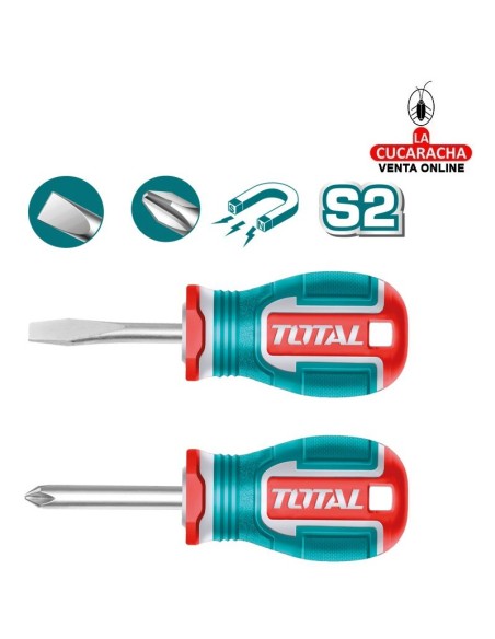 JUEGO 2 DESTORNILLADORES CORTOS MODELO TKSDS2226.