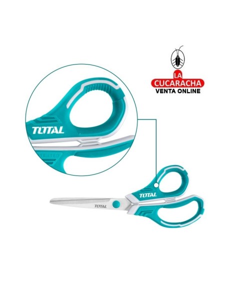TIJERA ACERO INOX 215MM MANGO BIMATERIAL MODELO THSCRS812001.