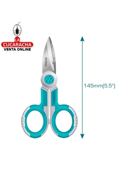 TIJERA ELECTRICISTA ACERO INOX 145MM MODELO THT1155871.