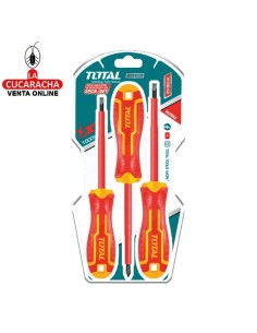 JUEGO 3 DESTORNILLADORES ELECTRICIDAD AISLADOS MODELO THTIS036.