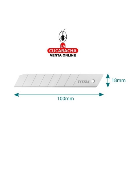 Recambio 10 cuchillas cutter 18x100mm. Modelo THT519112.