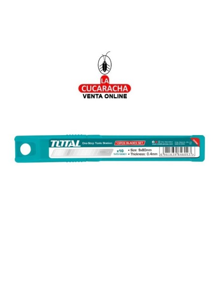 Recambio 10 cuchillas cutter 9x80mm. Modelo THT5190901.