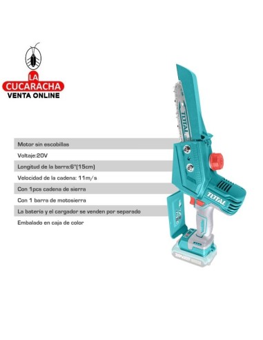 Minisierra de poda a bateria 20V...