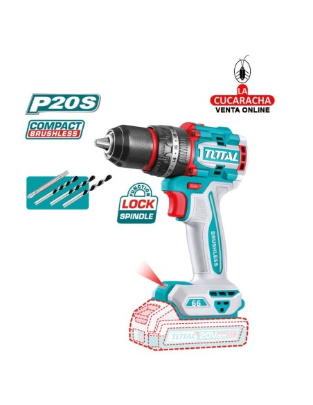 Taladro percutor brushless a batería 20V Modelo TIDLI206681.