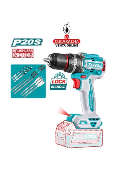 Taladro percutor brushless a batería 20V Modelo TIDLI209681.