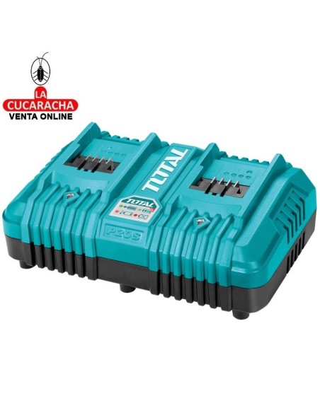 CARGADOR RAPIDO DOBLE 20V-4AH+4AH MODELO TCLI2034E.