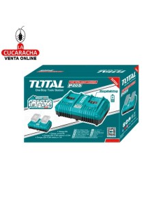 CARGADOR RAPIDO DOBLE 20V-4AH+4AH MODELO TCLI2034E.