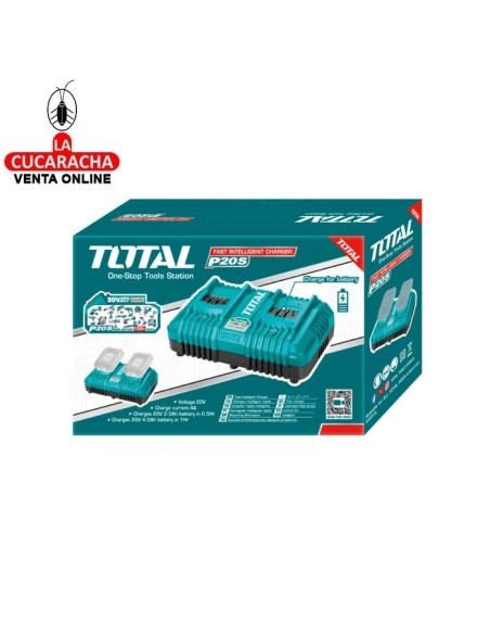 CARGADOR RAPIDO DOBLE 20V-4AH+4AH MODELO TCLI2034E.