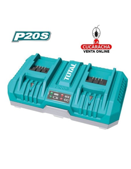 CARGADOR RAPIDO DOBLE 20V-4AH+4AH MODELO TFCLI2082.