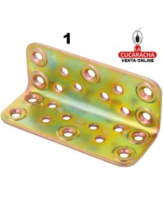 Placa Angulo Acero 100mm. Modelo 304 Bicromatada AMIG. 3 Medidas. 2