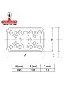 AMIG-Placa Acero Recta Plana 200x100x2.8mm Modelo 503.