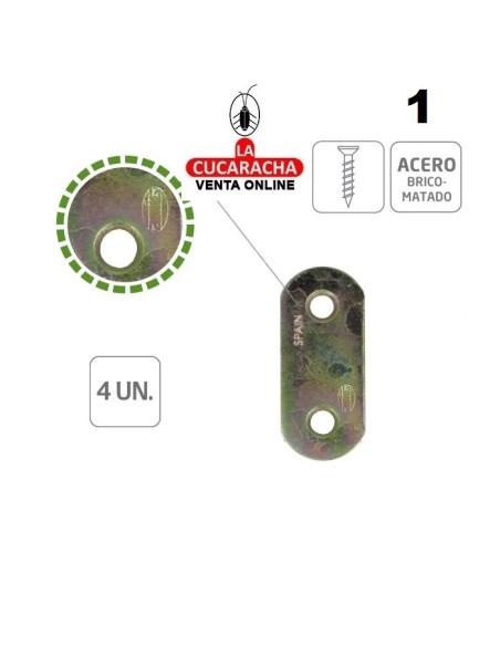 amig-PLACA ACERO REFUERZO RECTA CANTO REDONDO MODELO 2 EN BLISTER 4.