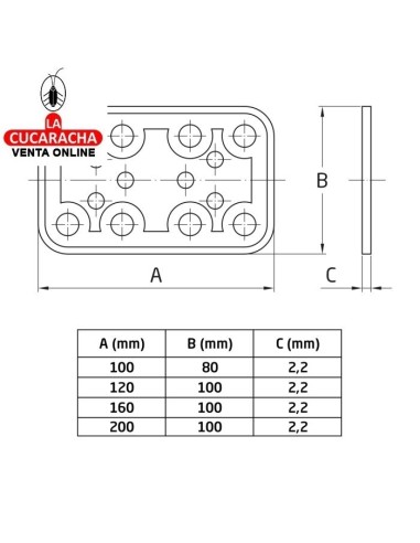 amig-PLACA ACERO PLANA MODELO 504. amig-PLACA ACERO PLANA MODELO 504.