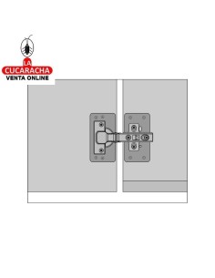 amig-PLACA ACERO INOX FIJACION BISAGRAS 90X45MM MODELO BC02.