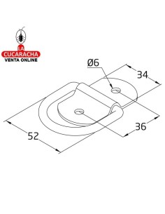 amig-PLACA ACERO CON ANILLA TOLDO MODELO 512.