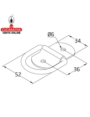 amig-PLACA ACERO CON ANILLA TOLDO...
