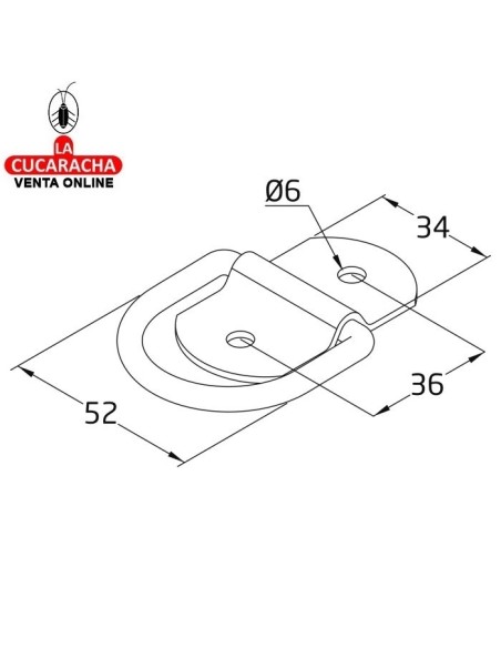 amig-PLACA ACERO CON ANILLA TOLDO MODELO 512.