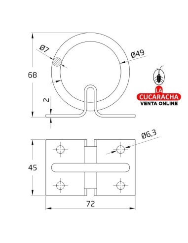 amig-PLACA ACERO CON ANILLA MOVIL...