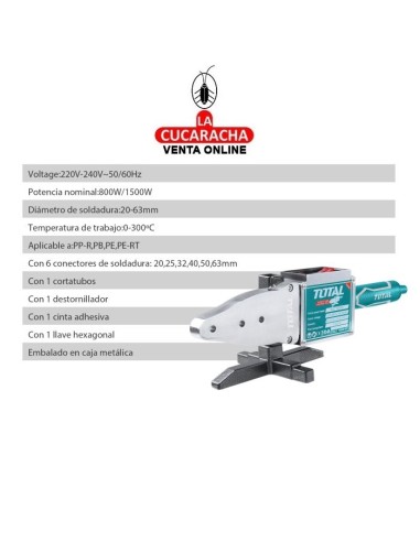 TERMOFUSORA ELECTRICA 800-1500W...