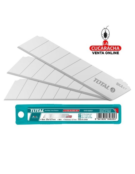 BLISTER 10 CUCHILLAS RECAMBIO CUTTER MOD. THT5192501.