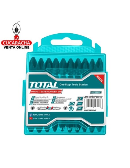 accesorios herramientas. JUEGO 10 Puntas - PH2 / PH2 Mod. TACIM16PH233