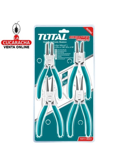 JUEGO 4 ALICATES PARA ARANDELAS 180MM MODELO THT114041.