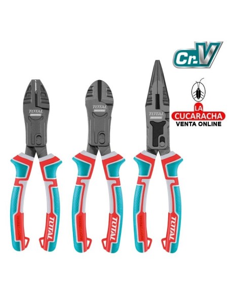 JUEGO 3 ALICATES REFORZADOS 65% MAS DE FUERZA MODELO THT2CK231S.