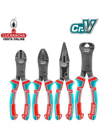 JUEGO 4 ALICATES REFORZADOS 65% MAS DE FUERZA MODELO THT2CK241S.
