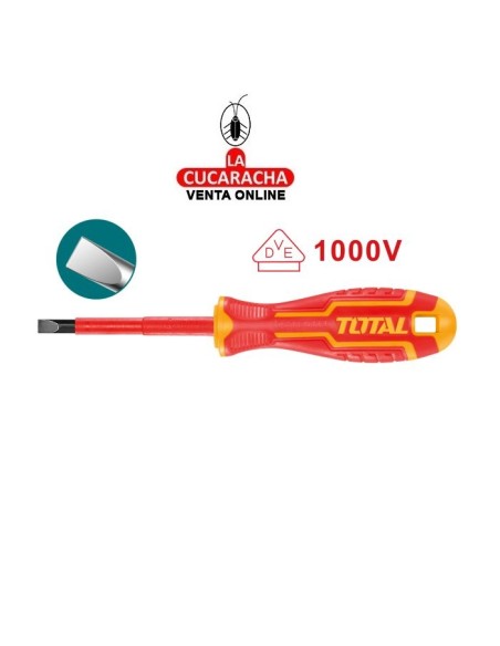 DESTORNILLADOR ELECTRICIDAD AISLADO PLANO MODELO THTIS.