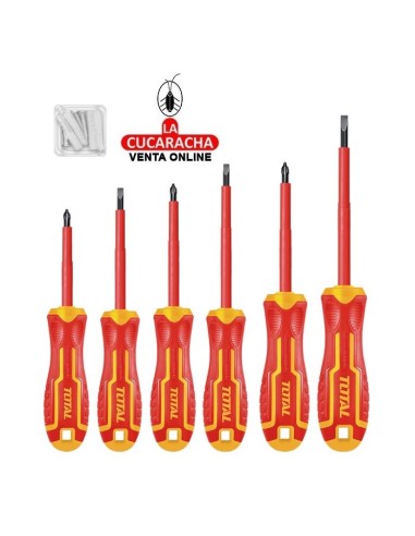 JUEGO 6 DESTORNILLADORES ELECTRICIDAD...