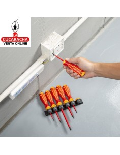 JUEGO 6 DESTORNILLADORES ELECTRICIDAD AISLADOS MODELO THTIS566.