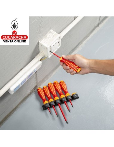 JUEGO 6 DESTORNILLADORES ELECTRICIDAD...