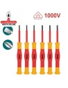 JUEGO 6 DESTORNILLADORES ELECTRICIDAD AISLADOS DE PRECISION MODELO THKIPSD0601.