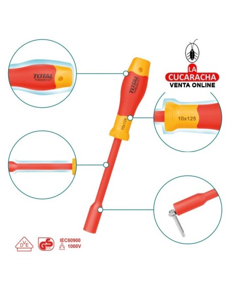 JUEGO 7 DESTORNILLADORES ELECTRICIDAD AISLADOS DE TUBO MODELO THKISD0701.