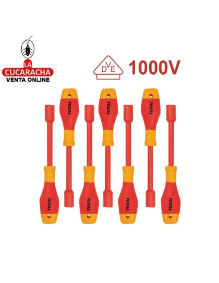 JUEGO 7 DESTORNILLADORES ELECTRICIDAD AISLADOS DE TUBO MODELO THKISD0701.