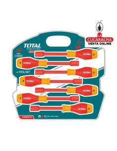 JUEGO 7 DESTORNILLADORES ELECTRICIDAD AISLADOS DE TUBO MODELO THKISD0701.