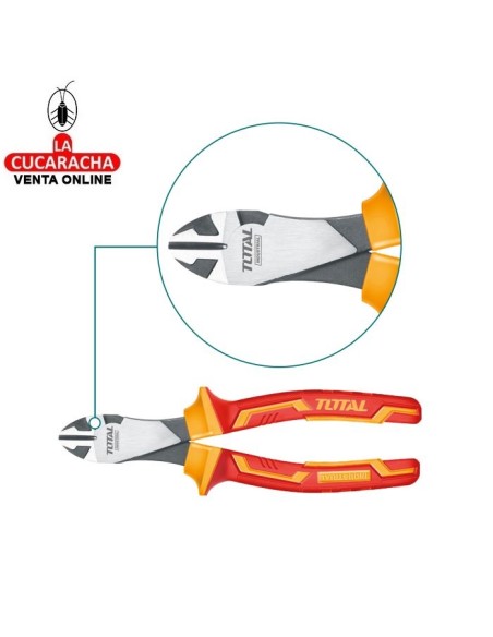 ALICATE ELECTRICIDAD AISLADO CORTE REFORZADO 180MM MODELO THTIP2571.