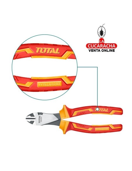 ALICATE ELECTRICIDAD AISLADO CORTE REFORZADO 180MM MODELO THTIP2571.