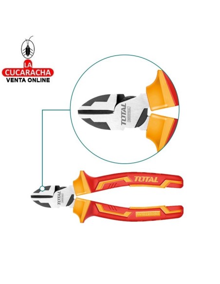 ALICATE ELECTRICIDAD AISLADO CORTE DIAGONAL 160MM MODELO THTIP2261.