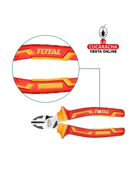 ALICATE ELECTRICIDAD AISLADO CORTE DIAGONAL 160MM MODELO THTIP2261.