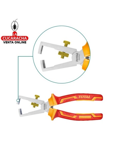 ALICATE ELECTRICISTA AISLADO PELACABLES 160MM MODELO THTIP2661.