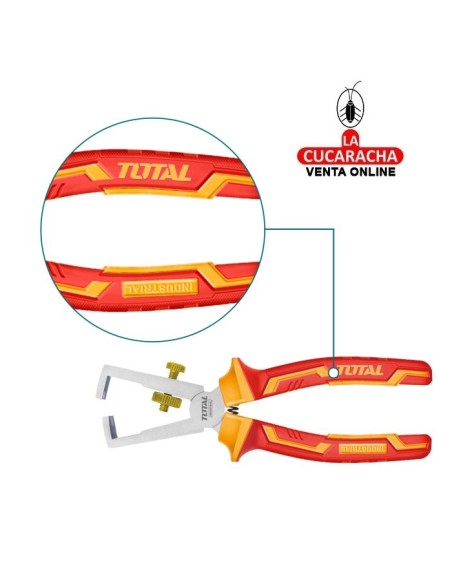 ALICATE ELECTRICISTA AISLADO PELACABLES 160MM MODELO THTIP2661.