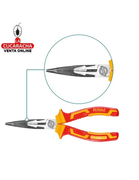 ALICATE ELECTRICIDAD AISLADO PUNTA PLANA MODELO THTIP23.