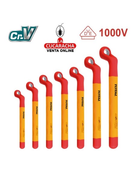 JUEGO 7 LLAVES ACODADAS AISLADAS ELECTRICIDAD MODELO THKISPA0702.